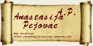 Anastasija Pejovac vizit kartica